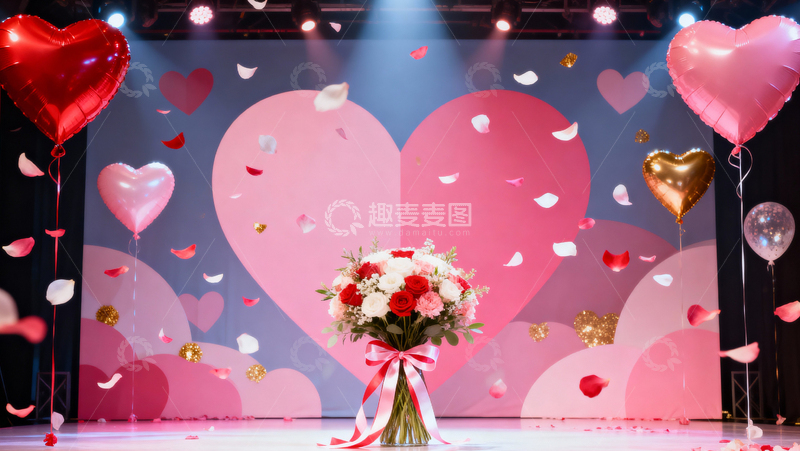 高清大图下载【趣麦麦图】情人节婚礼浪漫背景095