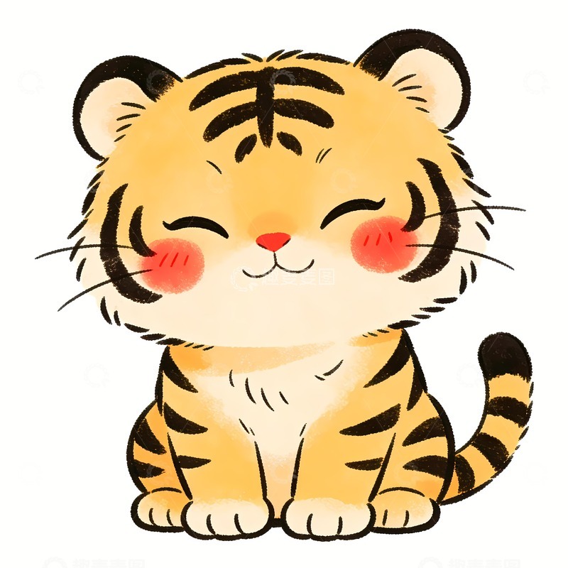 高清大图下载【趣麦麦图】一只可爱的小老虎