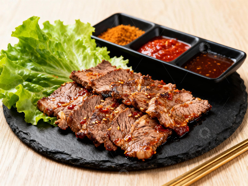 高清大图下载【趣麦麦图】石板烤肉美食摄影