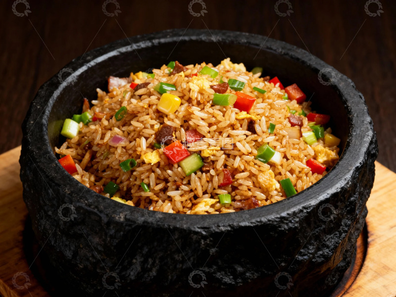 高清大图下载【趣麦麦图】石锅炒饭美食摄影