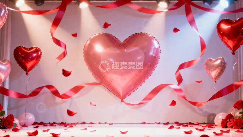高清大图下载【趣麦麦图】情人节婚礼浪漫背景128