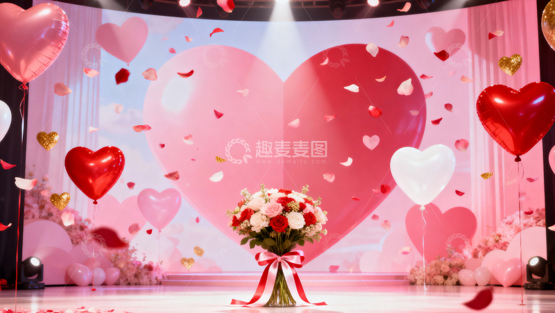高清大图下载【趣麦麦图】情人节婚礼浪漫背景124
