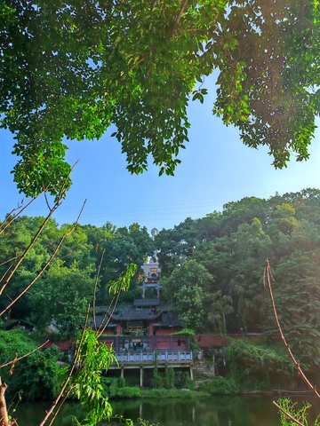 山水风光寺庙建筑自然风光