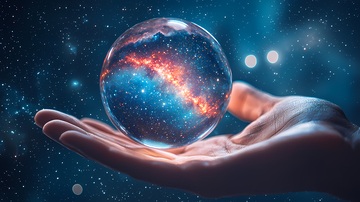 星空水晶球幻想艺术插画