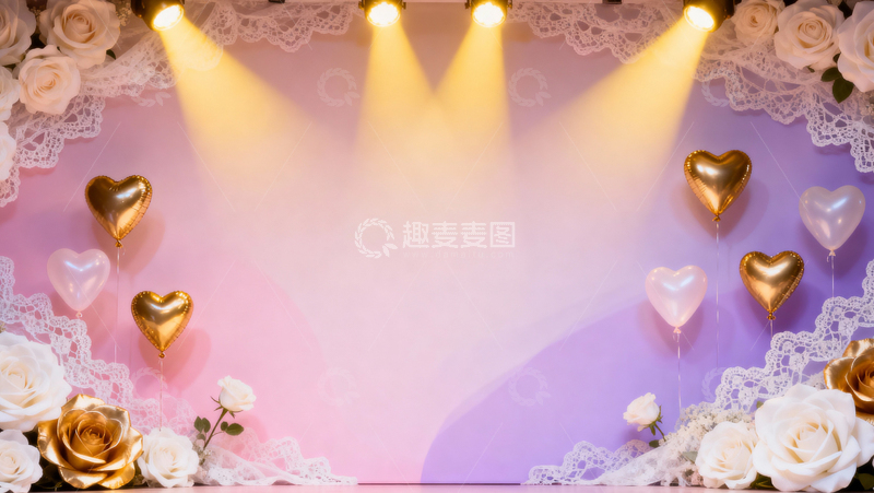 高清大图下载【趣麦麦图】情人节婚礼浪漫背景129