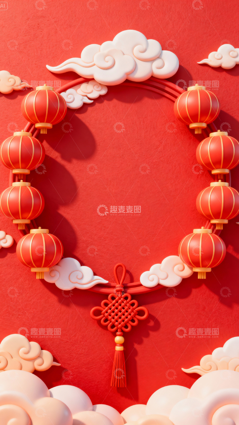 高清大图下载【趣麦麦图】 新年元旦春节背景_竖屏312