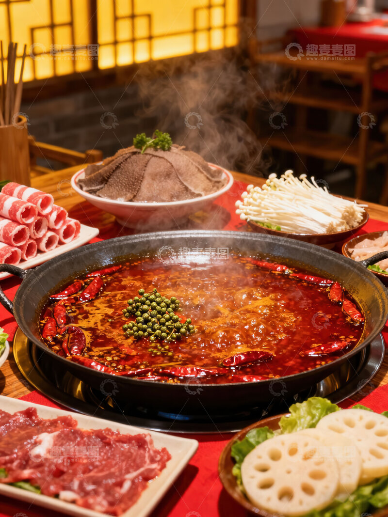 高清大图下载【趣麦麦图】火锅  红汤  江湖  