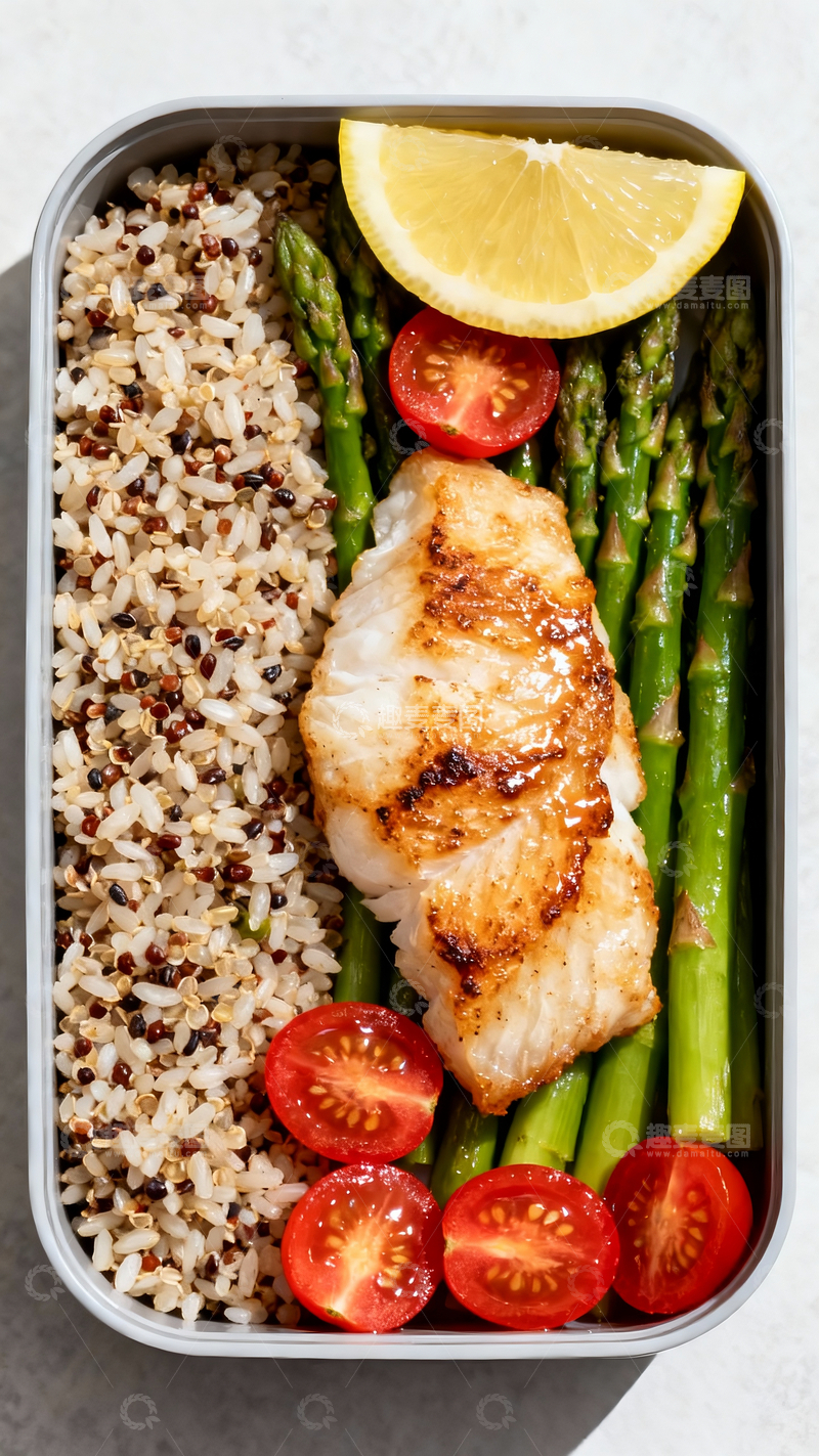 源文件下载【趣麦麦图】龙利鱼藜麦饭2