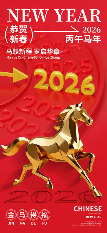 2026 喜庆马年海报