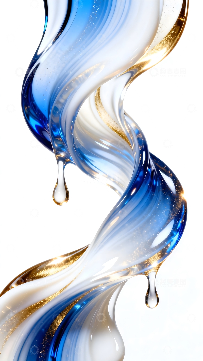 高清大图下载【趣麦麦图】琉璃质感抽象艺术流线图案