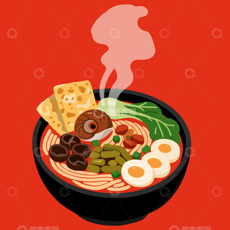 源文件下载【趣麦麦图】-手绘动漫螺蛳粉2