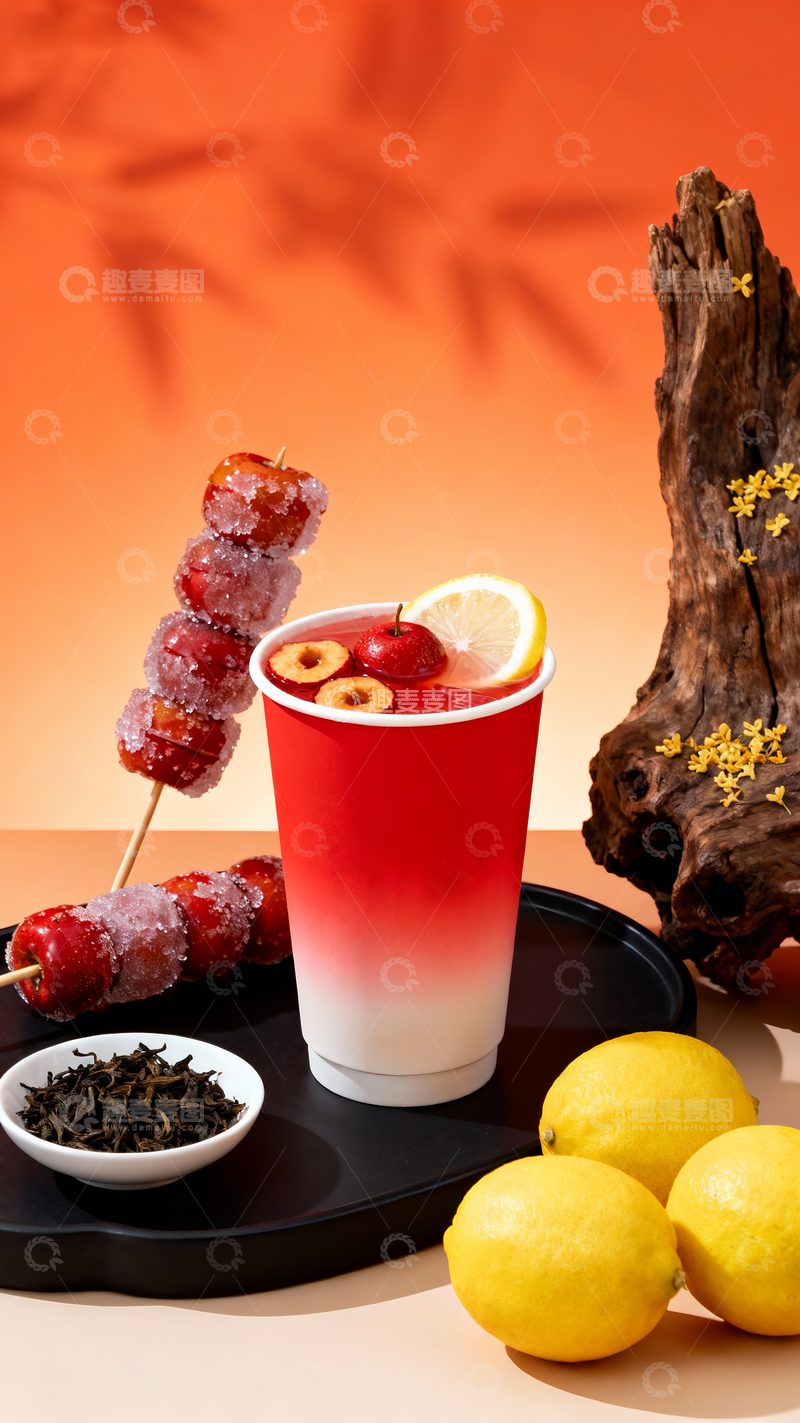 源文件下载【趣麦麦图】山楂柠檬茶摄影3