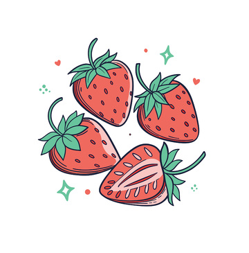 矢量草莓插画