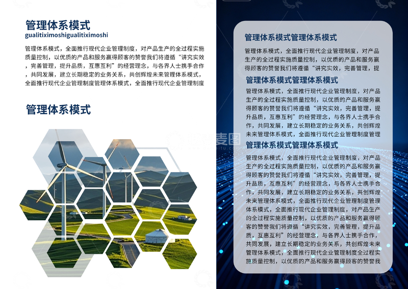 源文件下载【趣麦麦图】管理体系模式画册设计素材
