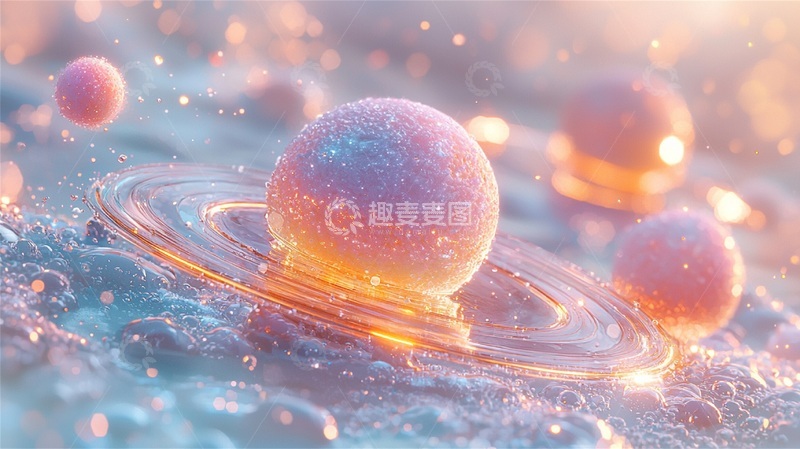 高清大图下载【趣麦麦图】梦幻星系科幻场景渲染图