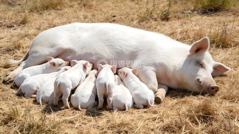 高清大图下载【趣麦麦图】老母猪与小猪崽
