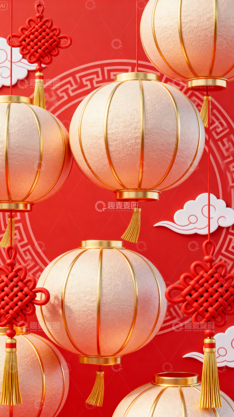 高清大图下载【趣麦麦图】新年元旦春节背景_竖屏383