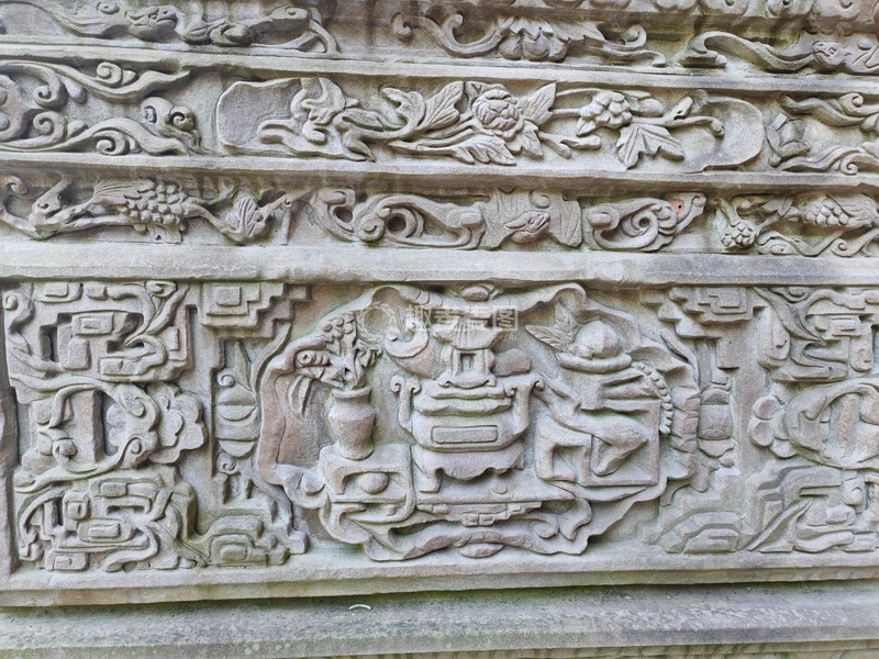 高清大图下载【趣麦麦图】古代石雕动植物图案装饰