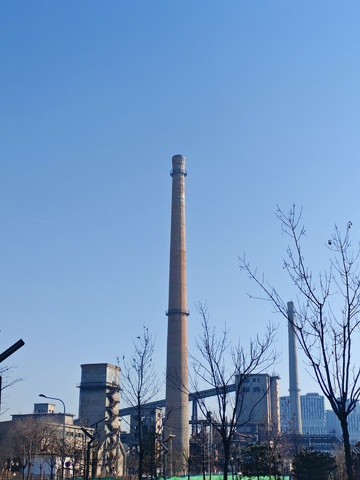 工业风烟囱城市景观