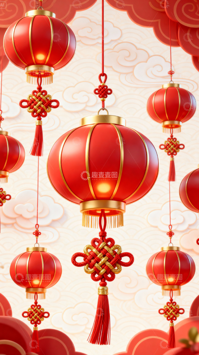 高清大图下载【趣麦麦图】新年元旦春节背景_竖屏363