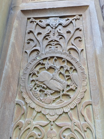 古典浮雕动物图案建筑装饰