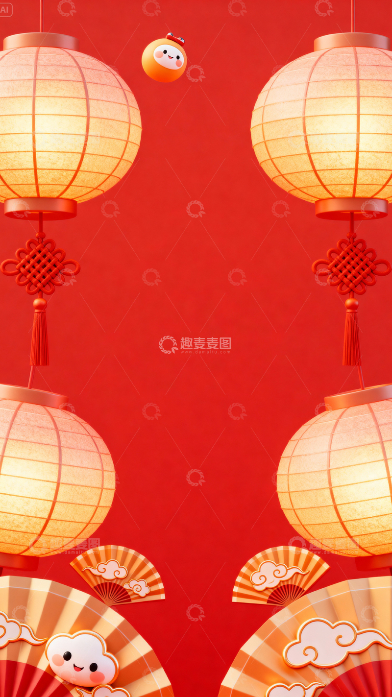 高清大图下载【趣麦麦图】新年元旦春节背景_竖屏371