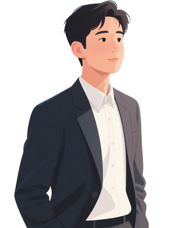 AICG扁平风格商务职场男性人物素材