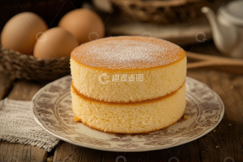 高清大图下载【趣麦麦图】一盘美味的蛋糕胚