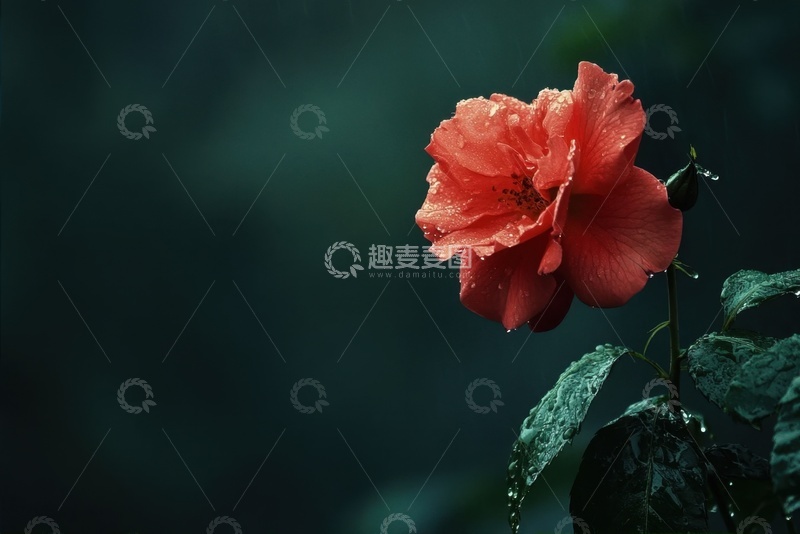 高清大图下载【趣麦麦图】一朵红色的花卉