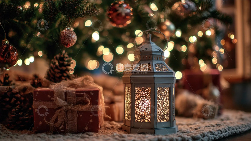 高清大图下载【趣麦麦图】圣诞节创意灯光摄影图