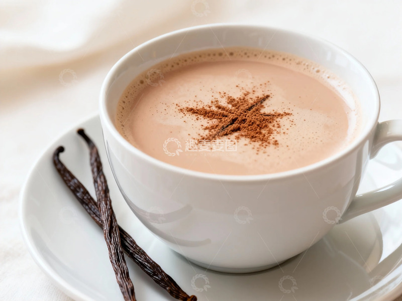 高清大图下载【趣麦麦图】暖色奶茶香飘四溢