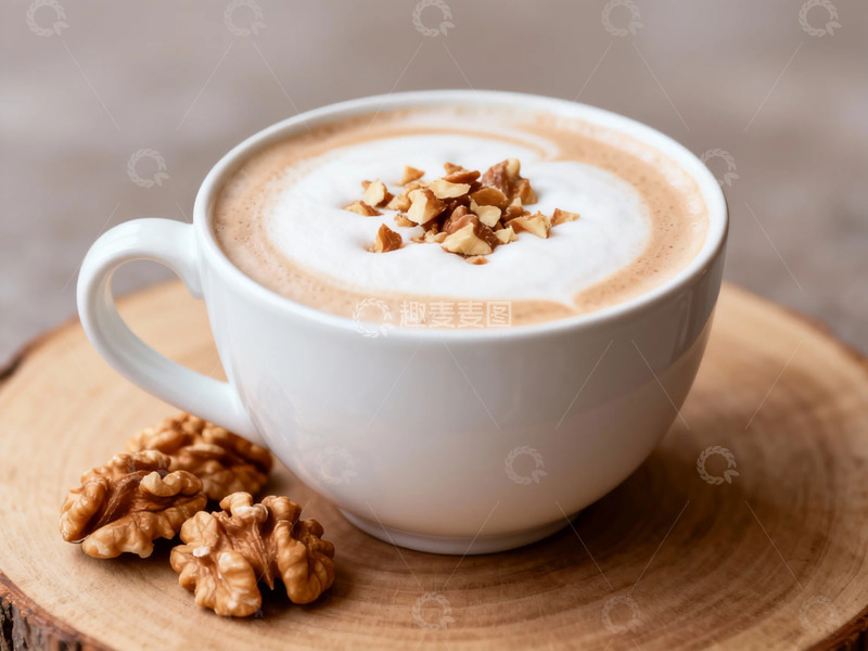 高清大图下载【趣麦麦图】简约风格咖啡坚果饮品