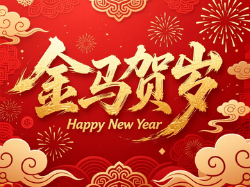 金马贺岁书法字