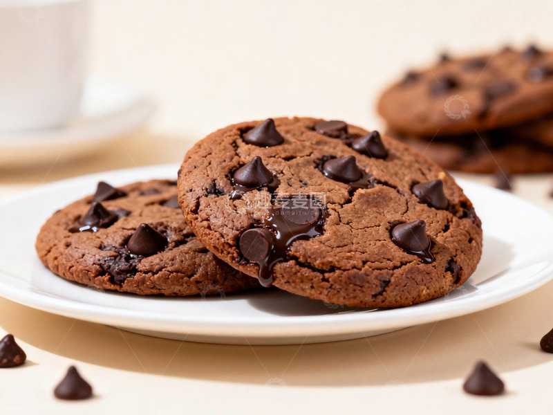 高清大图下载【趣麦麦图】巧克力曲奇饼美食摄影