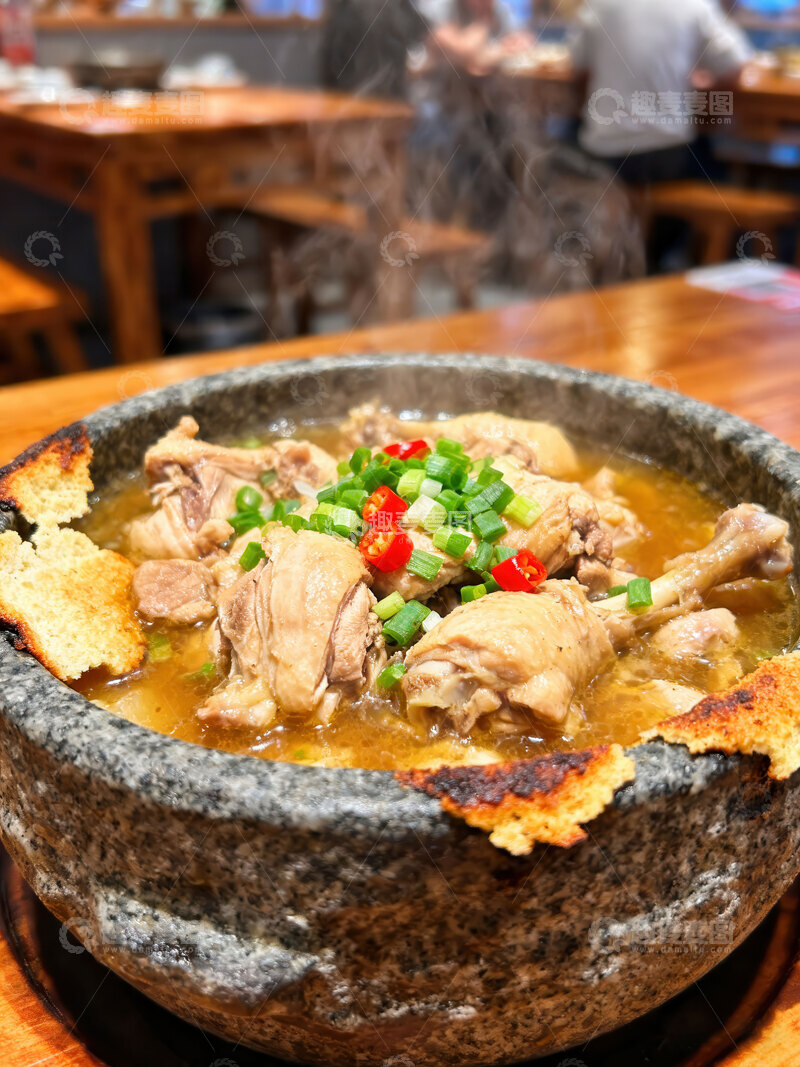 高清大图下载【趣麦麦图】石锅鸡  滚烫 文化   