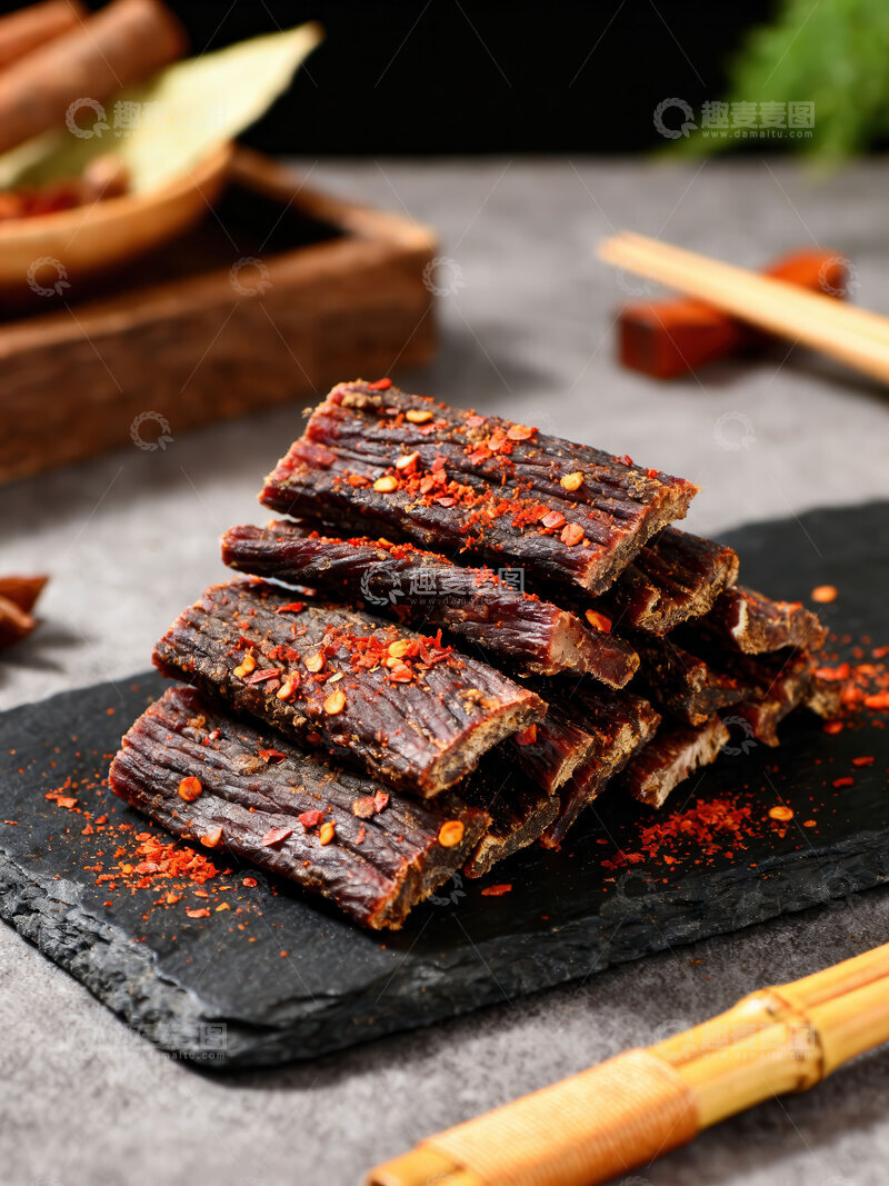 高清大图下载【趣麦麦图】牛肉干  风干 顶饿 