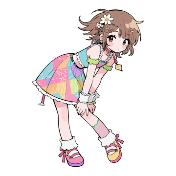 卡通少女服饰设计素材