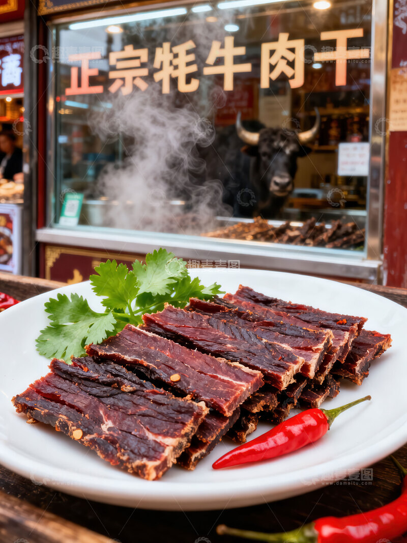 高清大图下载【趣麦麦图】牛肉干  风干 回味