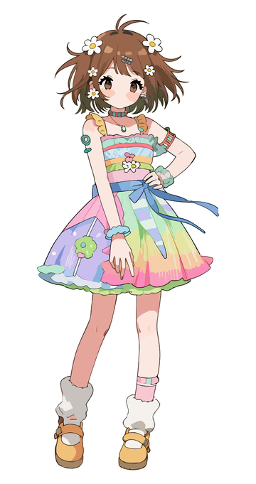 卡通少女时尚服装设计素材