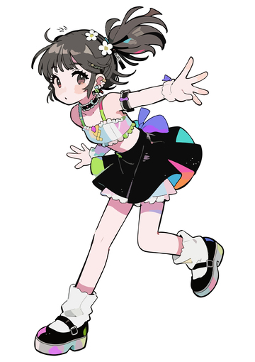 青春活力动漫少女插画