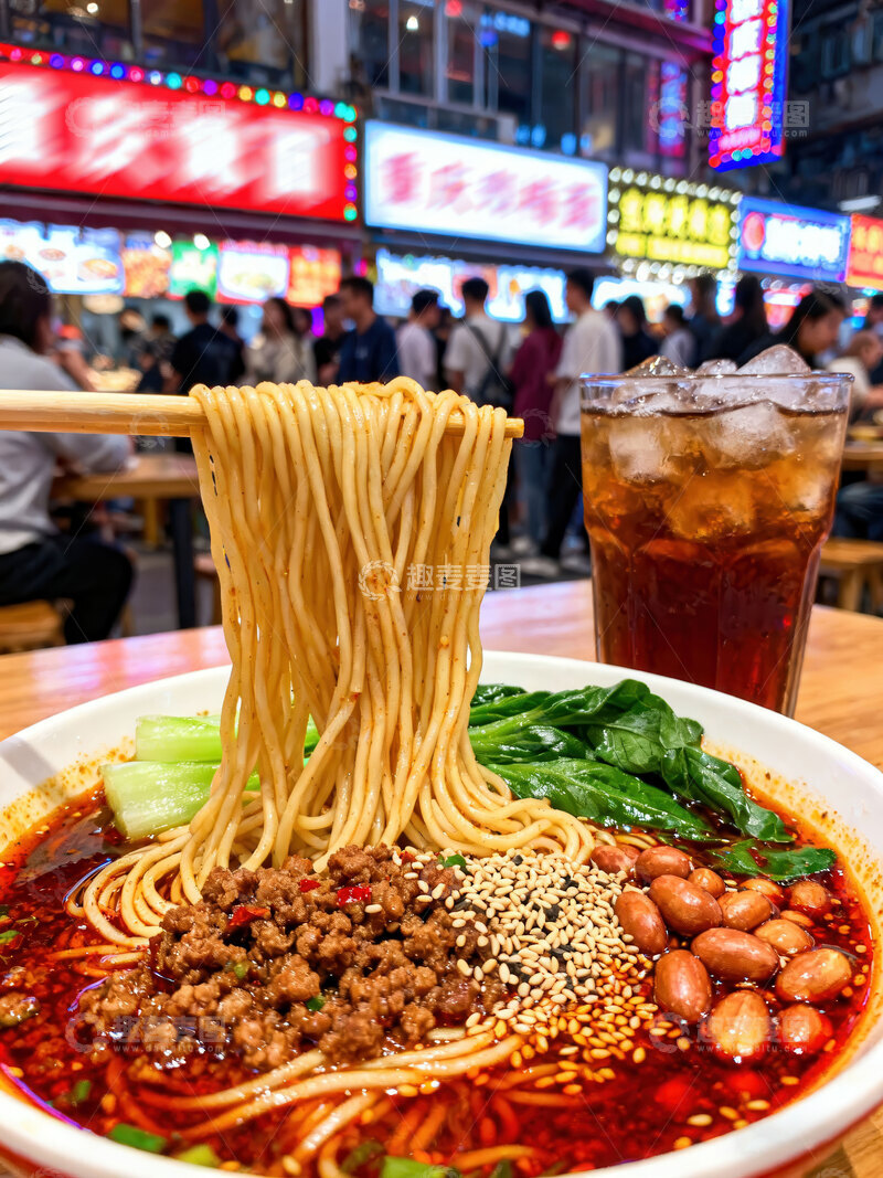 高清大图下载【趣麦麦图】小面  麻辣 满足 