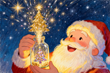 彩铅手绘卡通圣诞老人