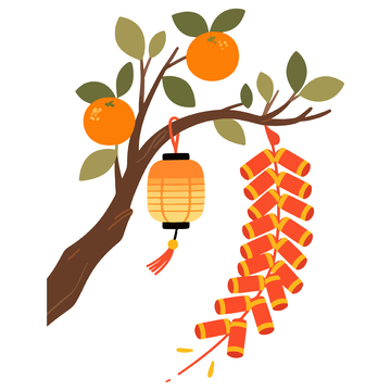 传统节日节日元素插画