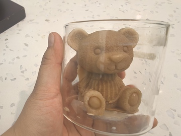 小熊玩偶玻璃杯摆件