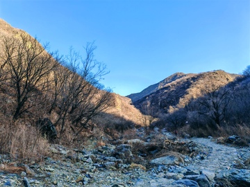 蓝天,小径,岩石