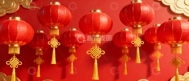 高清大图下载【趣麦麦图】新年元旦春节背景_宽屏002