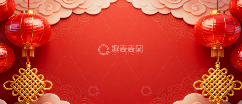 高清大图下载【趣麦麦图】新年元旦春节背景_宽屏018