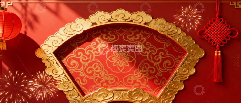 高清大图下载【趣麦麦图】新年元旦春节背景_宽屏010