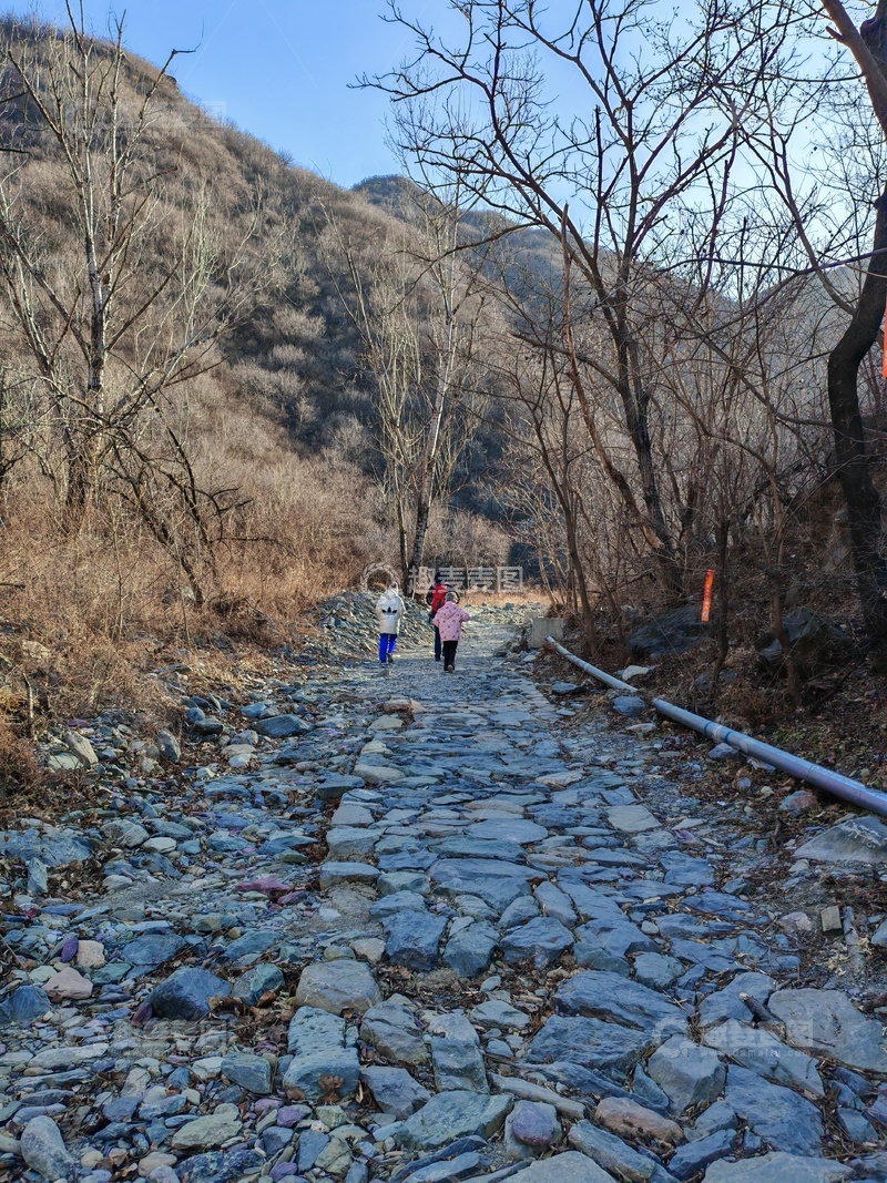 高清大图下载【趣麦麦图】山间石板路冬日景象