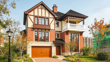 豪华别墅外观展示高层建筑风景房屋图片